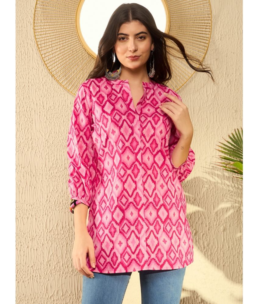     			Vaamsi Pink Cotton Women's Tunic ( Pack of 1 )