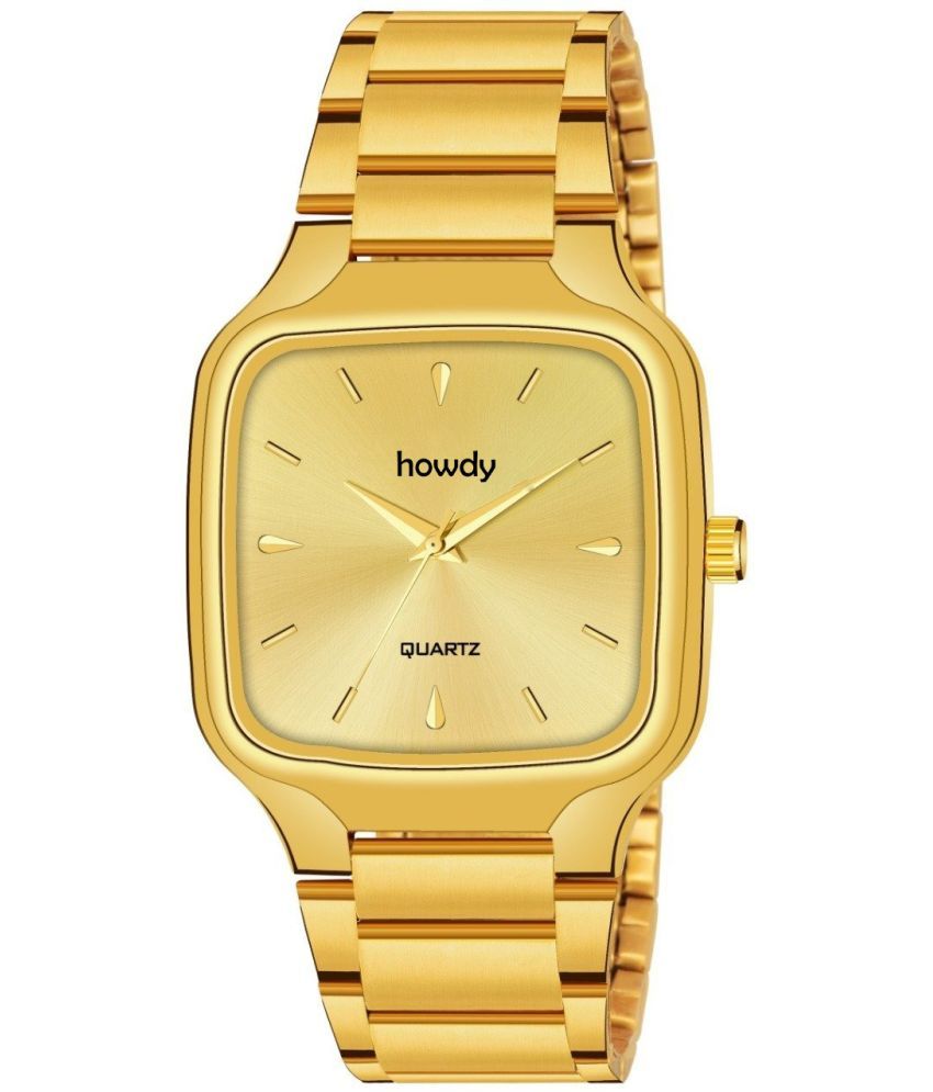     			howdy Gold Metal Analog Men's Watch