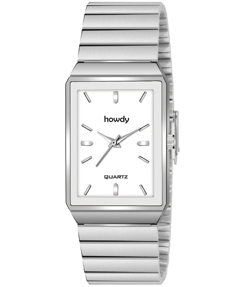     			howdy Silver Metal Analog Men's Watch