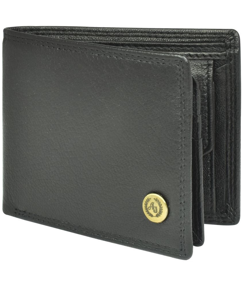     			Ajanta Black 100% Leather Men's Regular Wallet ( Pack of 1 )