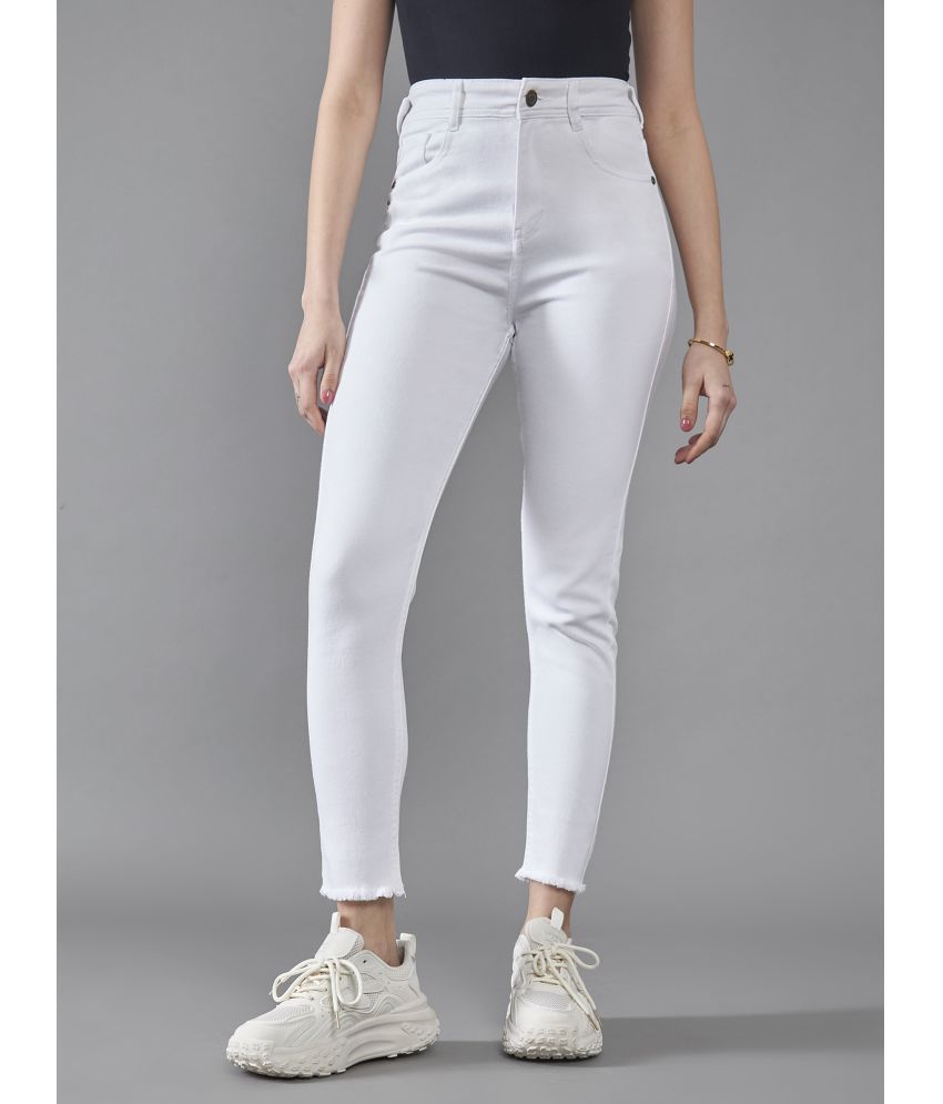     			Dolce Crudo - White Denim Skinny Fit Women's Jeans ( Pack of 1 )