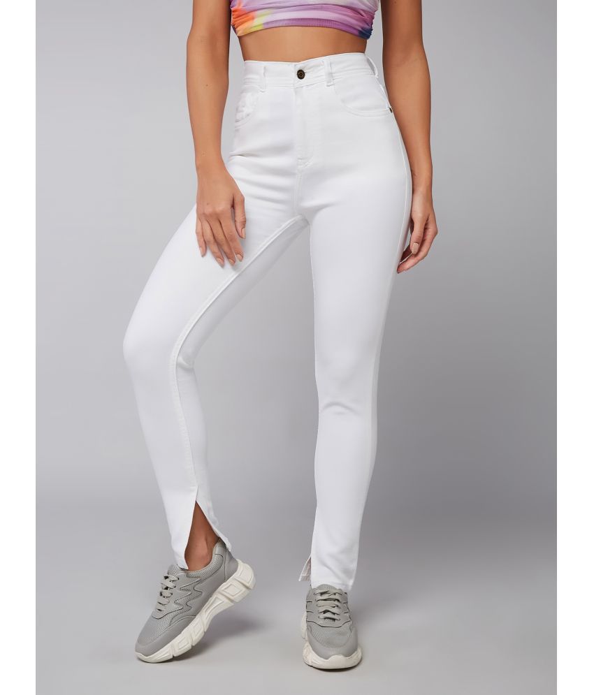     			Dolce Crudo - White Denim Skinny Fit Women's Jeans ( Pack of 1 )