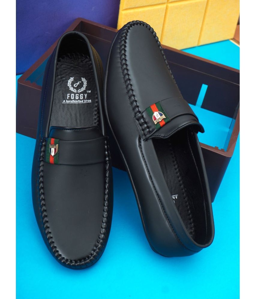     			FOGGY Black Men's Slip on