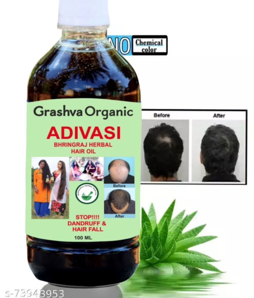     			GRASHVA ORGANIC Hair Growth Bhringraj Oil 100 ml ( Pack of 1 )