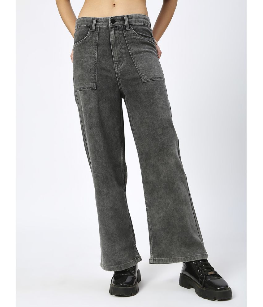     			HJ HASASI - Grey Denim Wide Leg Women's Jeans ( Pack of 1 )