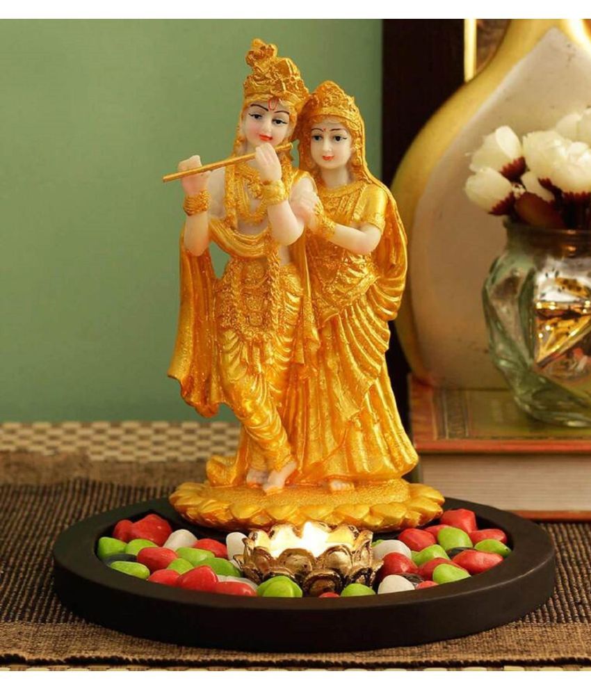     			PAYSTORE Resin Radha Krishna Idol ( 19 cm )