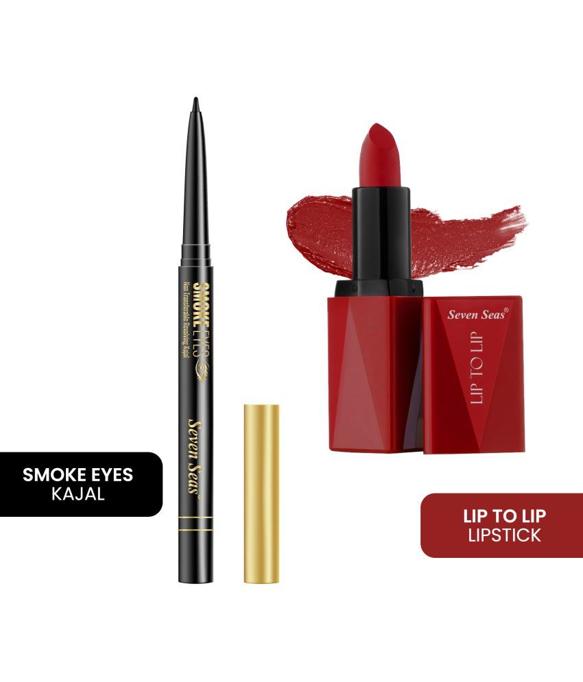     			Seven Seas Lip To Lip Long Lasting Matte Lipstick With Smoke Eyes Revolving Kajal (pack Of 2 )