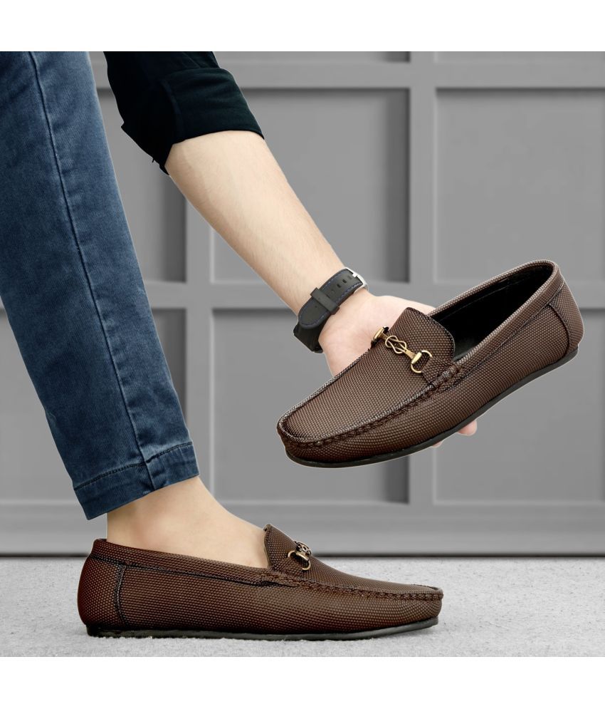     			ShoeDuniya Loafers Brown Men's Slip-on Shoes