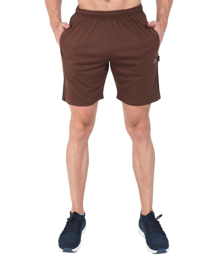     			Zeffit Coffee Cotton Blend Men's Running Shorts ( Pack of 1 )