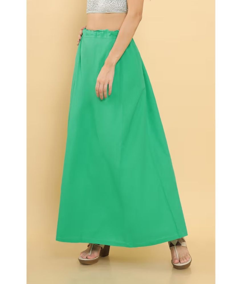     			kinu Green Cotton Petticoat - Single