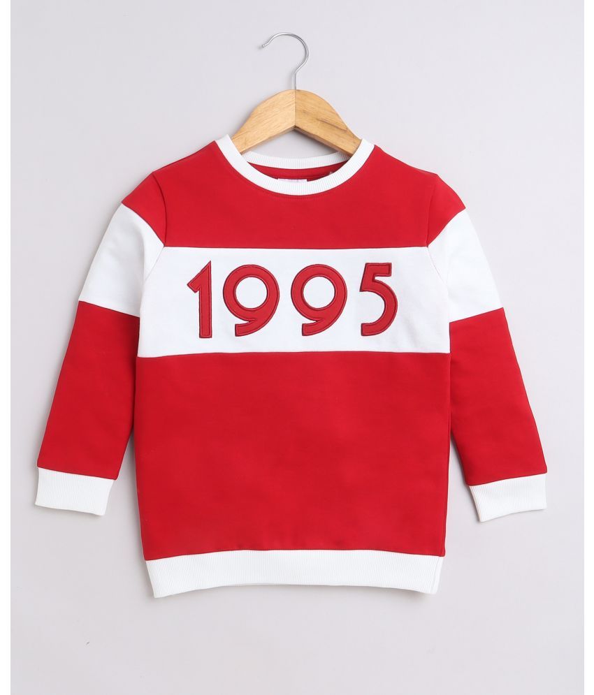     			BUMZEE Red Girls Full Sleeves Cotton Sweatshirt Age - 6-7 Years