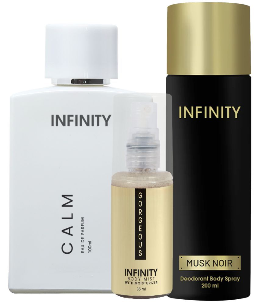     			CFS Calm EDP Perfume 100ml, Musk Noir Deo Body Spray 200ml, Gorgeous Body Mist 35ml Long Lasting Perfume Pack of 3