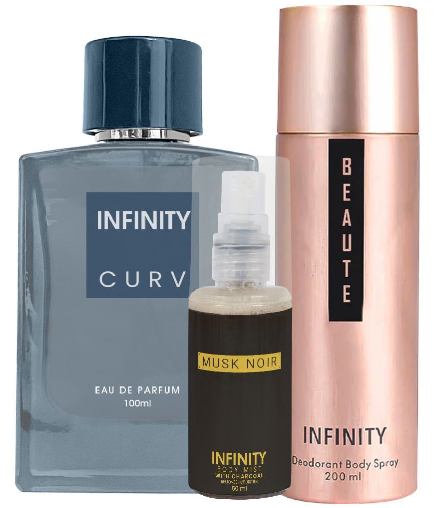     			CFS Curv EDP Perfume 100ml, Beaute Deo Body Spray 200ml, Musk Noir Body Mist 35ml Long Lasting Perfume Pack of 3