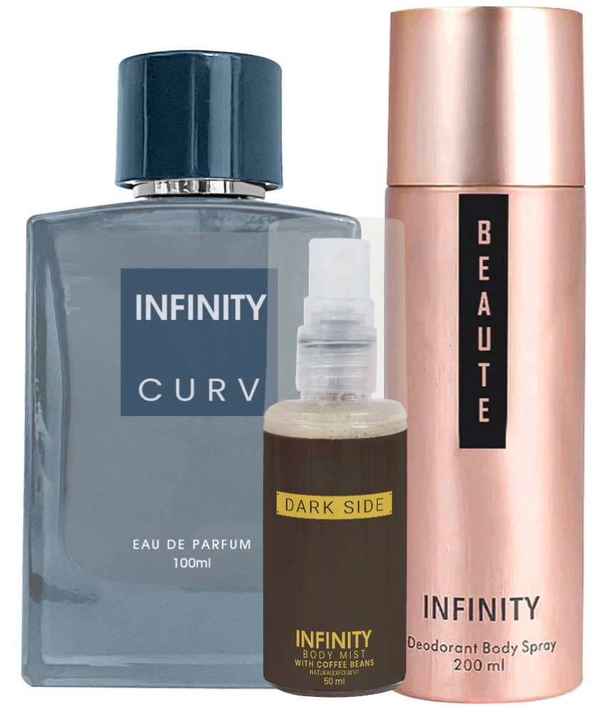     			CFS Curv EDP Perfume 100ml, Beaute Deo Body Spray 200ml, Dark Side Body Mist 35ml Long Lasting Perfume Pack of 3