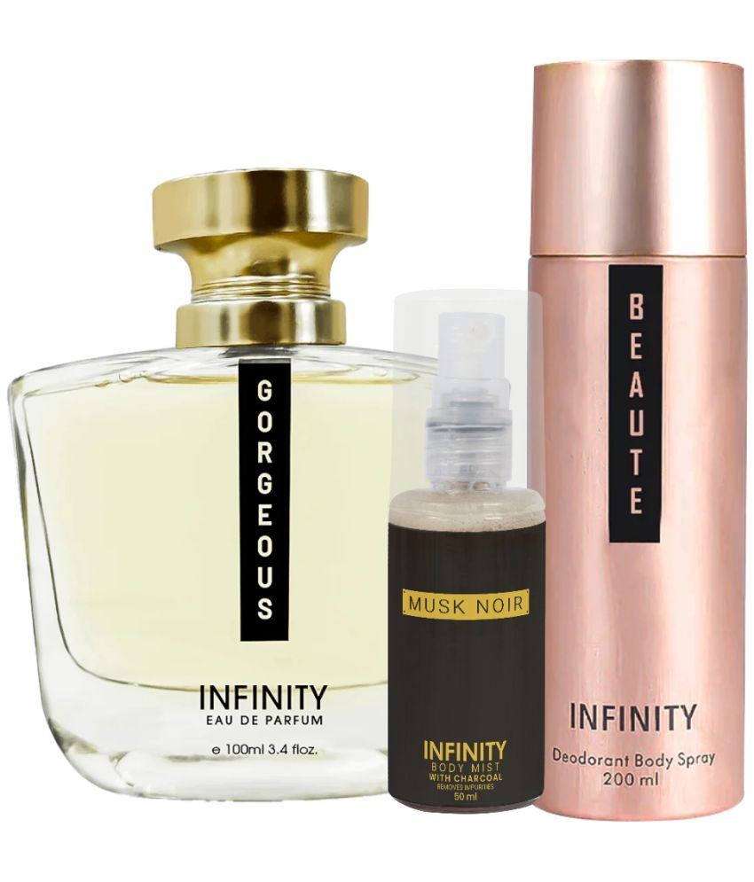     			CFS Gorgeous EDP Perfume 100ml,Beaute Deo Body Spray 200ml,Musk Noir Body Mist 35ml Long Lasting Perfume Pack of 3