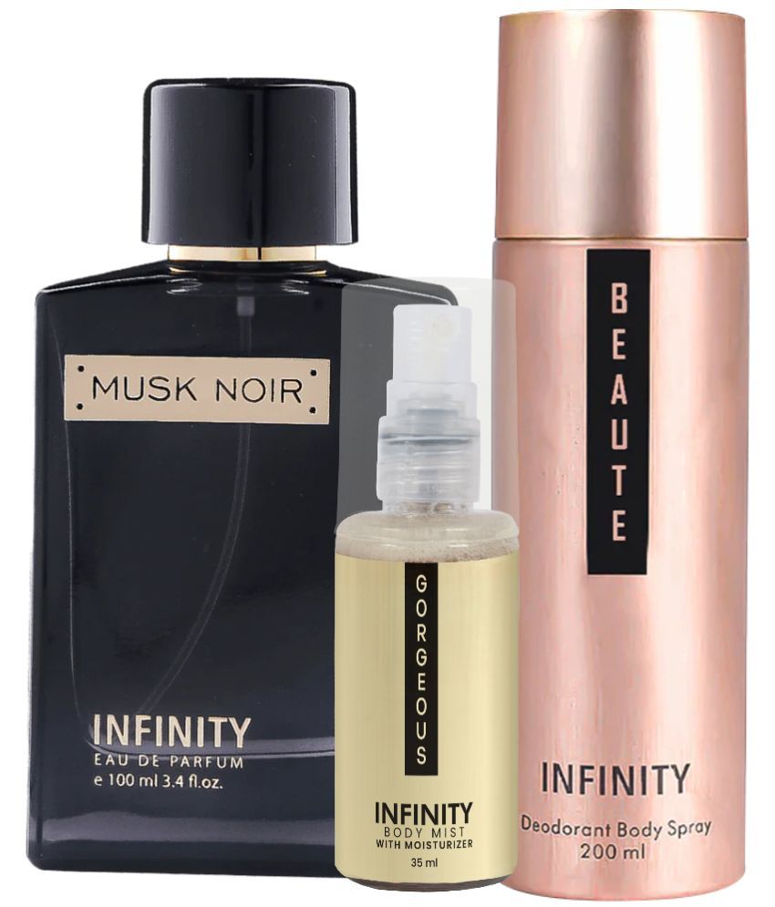     			CFS Musk Noir EDP Perfume 100ml,Beaute Deo Body Spray 200ml,Gorgeous Body Mist 35ml Long Lasting Perfume Pack of 3