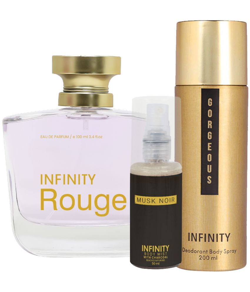     			CFS Rouge EDP Perfume 100ml, Gorgeous Deo Body Spray 200ml, Musk Noir Body Mist 35ml Long Lasting Perfume Pack of 3