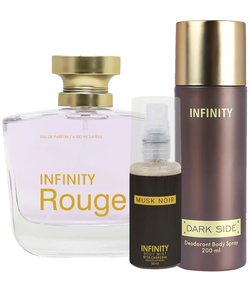     			CFS Rouge EDP Perfume 100ml,Dark Side Deo Body Spray 200ml,Musk Noir Body Mist 35ml Long Lasting Perfume Pack of 3