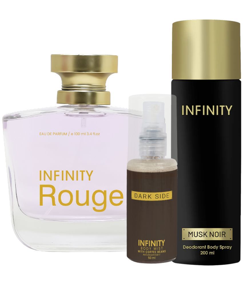     			CFS Rouge EDP Perfume 100ml,Musk Noir Deo Body Spray 200ml,Dark Side Body Mist 35ml Long Lasting Perfume Pack of 3