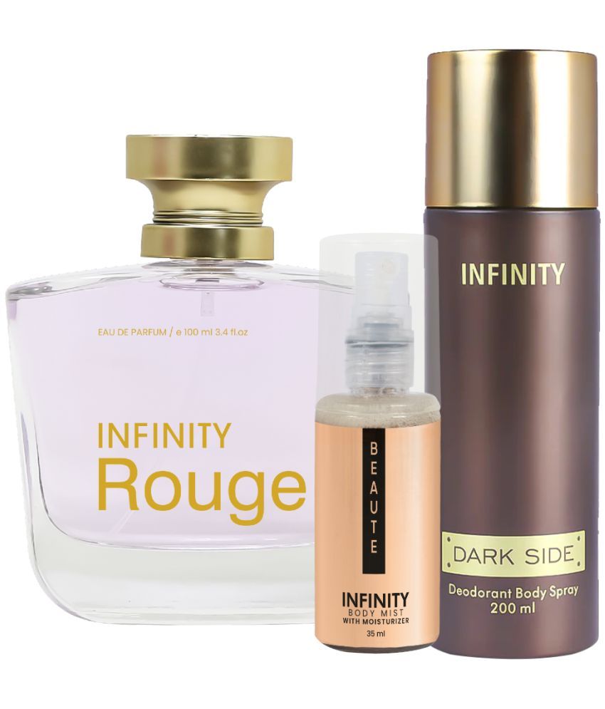     			CFS Rouge EDP Perfume 100ml, Dark Side Deo Body Spray 200ml, Beaute Body Mist 35ml Long Lasting Perfume Pack of 3