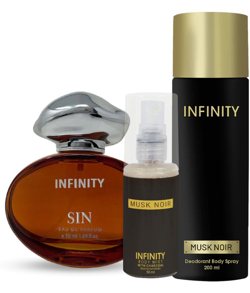     			CFS Sin EDP Perfume 50ml, Musk Noir Deo Body Spray 200ml, Musk Noir Body Mist 35ml Long Lasting Perfume Pack of 3