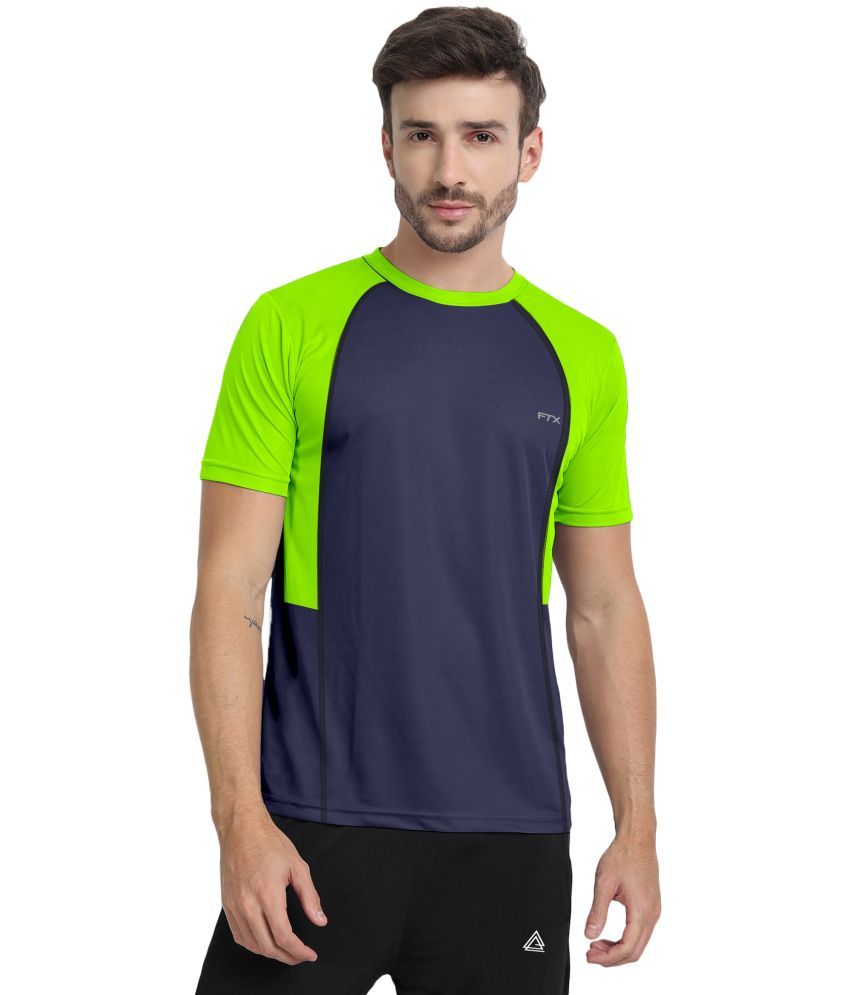     			FTX Pack of 1 Polyester Regular Fit Men's T-Shirt ( Navy Blue )