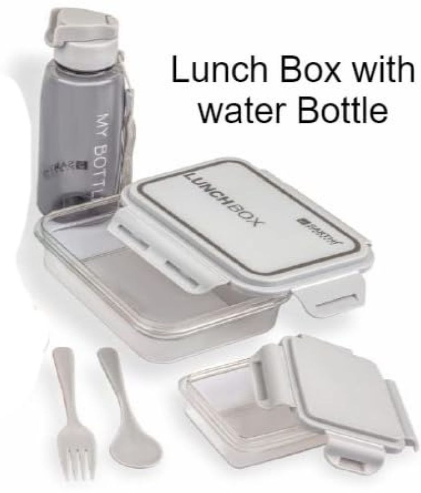     			Gatih Transparent lunch box + bottle All Purpose Cleaner Block Leak Proof Tiffin Box for School, College, Office 1 no.s