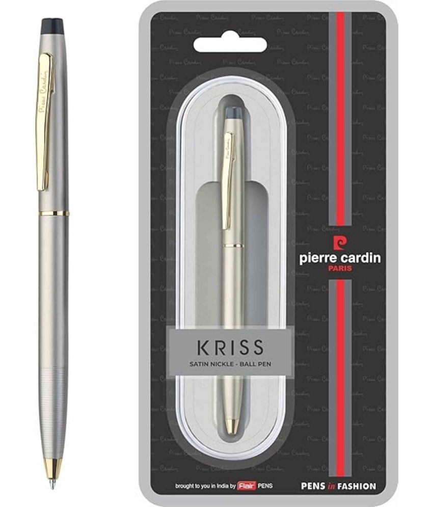     			Pierre Cardin Kriss Premium Ball Pen - Luxirous Satin Nickle Finish Body Elegant Design