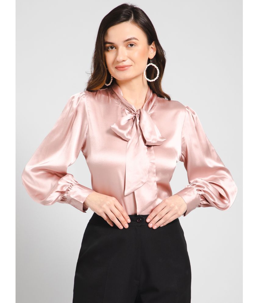     			Purys Pink Satin Women's Regular Top ( Pack of 1 )