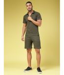 Rigo Olive Green Cotton Slim Fit Men's Tracksuit ( Pack of 1 )