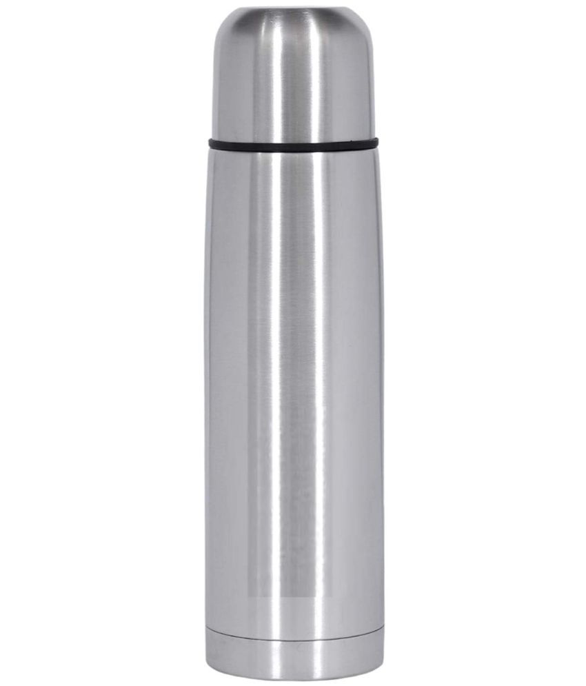     			ATIPRIYA Silver Stainless Steel Water Bottle 500 mL ( Set of 1 )