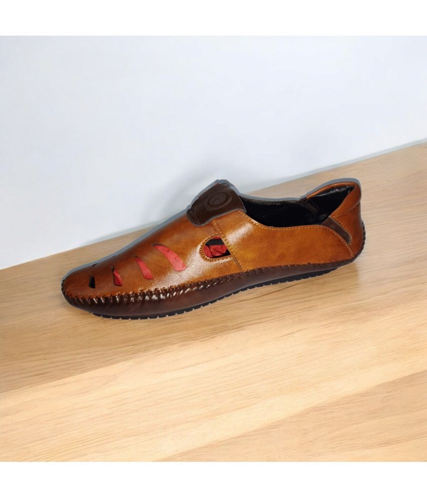     			Akiko - Tan Men's Sandals