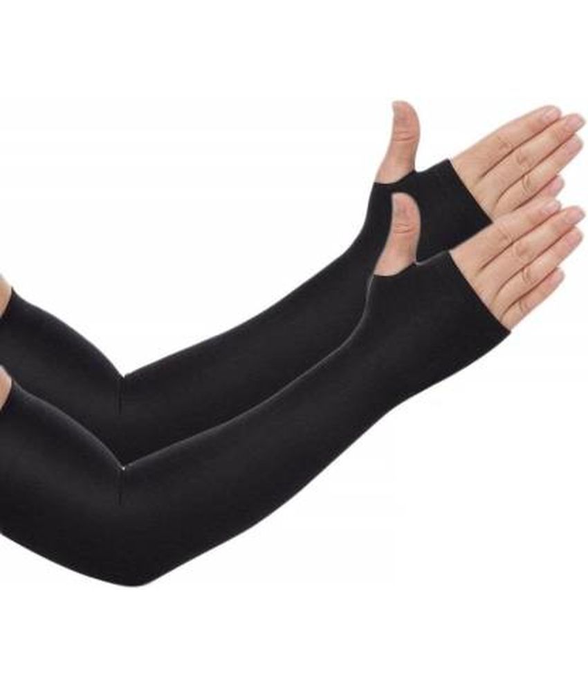     			Ben Toi Black Solid Riding Sleeves ( Single Set )