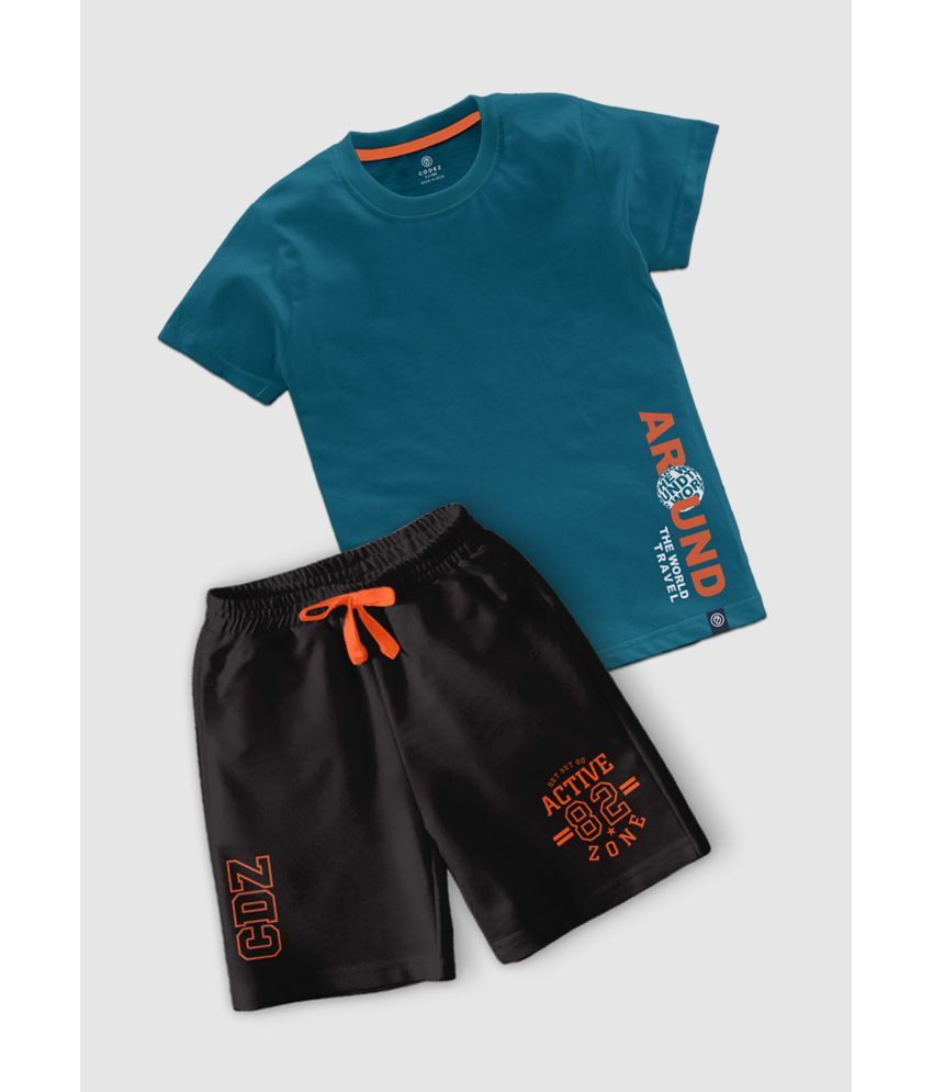     			CODEZ Multicolor Cotton Blend Boys T-Shirt & Shorts ( Pack of 1 )