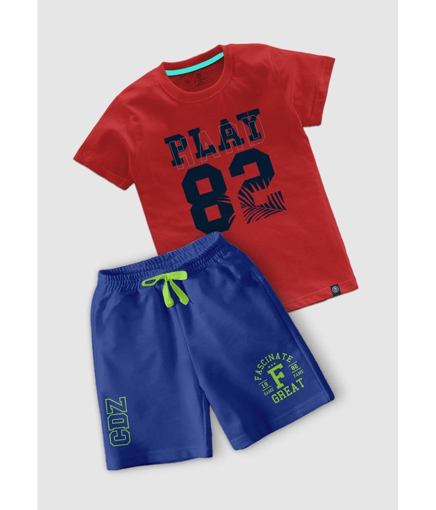     			CODEZ Multicolor Cotton Blend Boys T-Shirt & Shorts ( Pack of 1 )