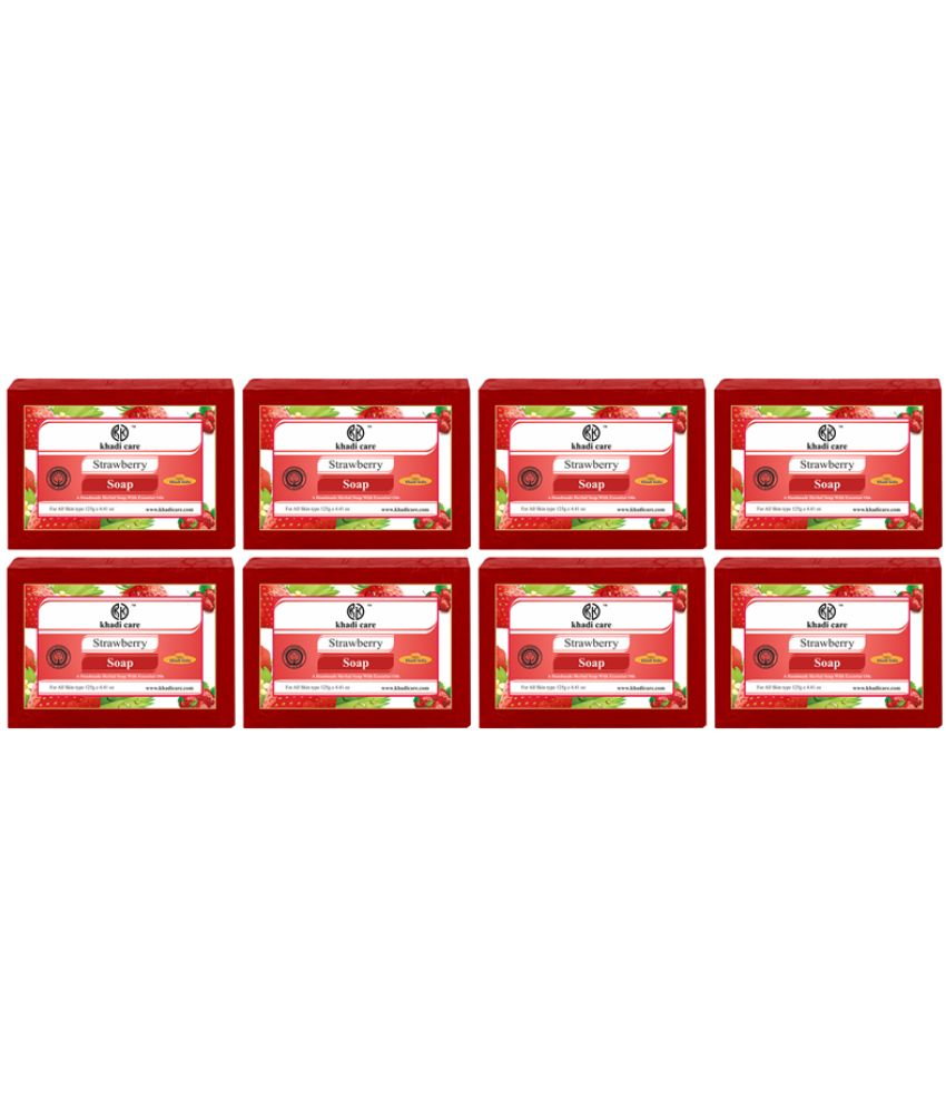     			Khadi Care Freshness Strawberry Soap for All Skin Type ( Pack of 8 )