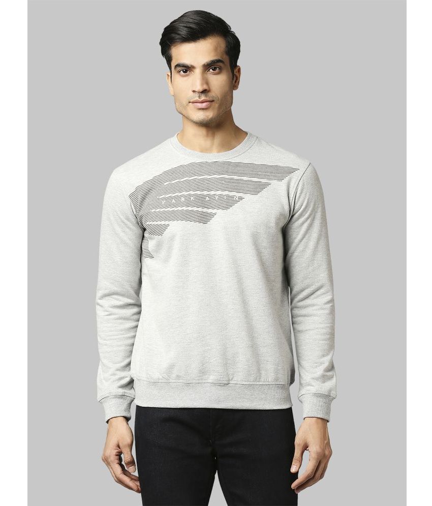     			Park Avenue Cotton Blend Round Neck Men's Sweatshirt - Grey ( Pack of 1 )