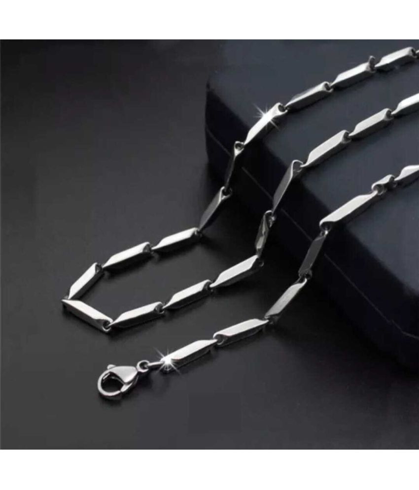     			WTM Rhodium Plated Chain ( Pack of 1 )