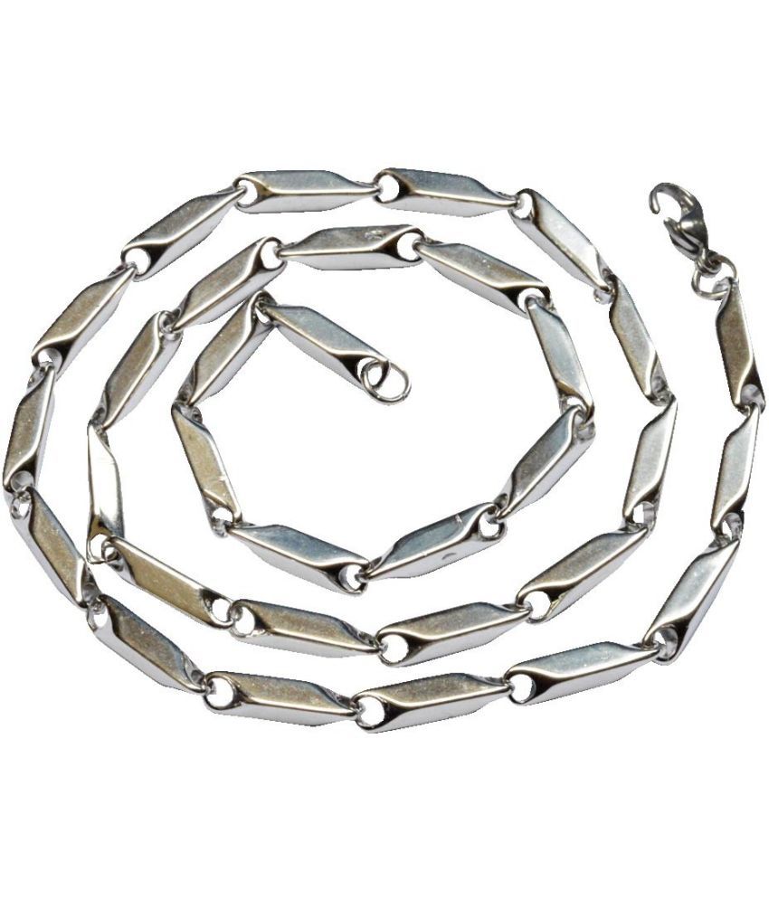     			WTM Rhodium Plated Chain ( Pack of 1 )