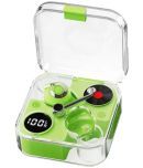 DIGIMATE Pulse Pods 2.0 Extra Bass Pro Transparent Noise Reduction True Wireless Earbuds with Charging Case Bluetooth (Green)