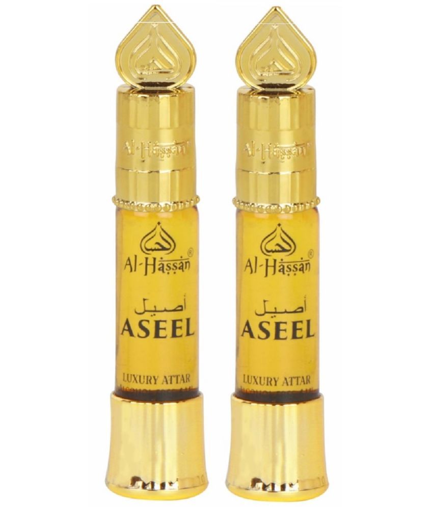     			Al - Hassan Aseel Attar For Men & Women - Pack of 2 (6ml Each) Alcohol Free Attar