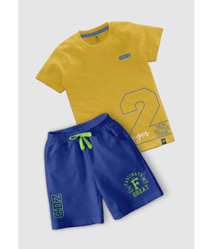     			CODEZ Multicolor Cotton Blend Boys T-Shirt & Shorts ( Pack of 1 )