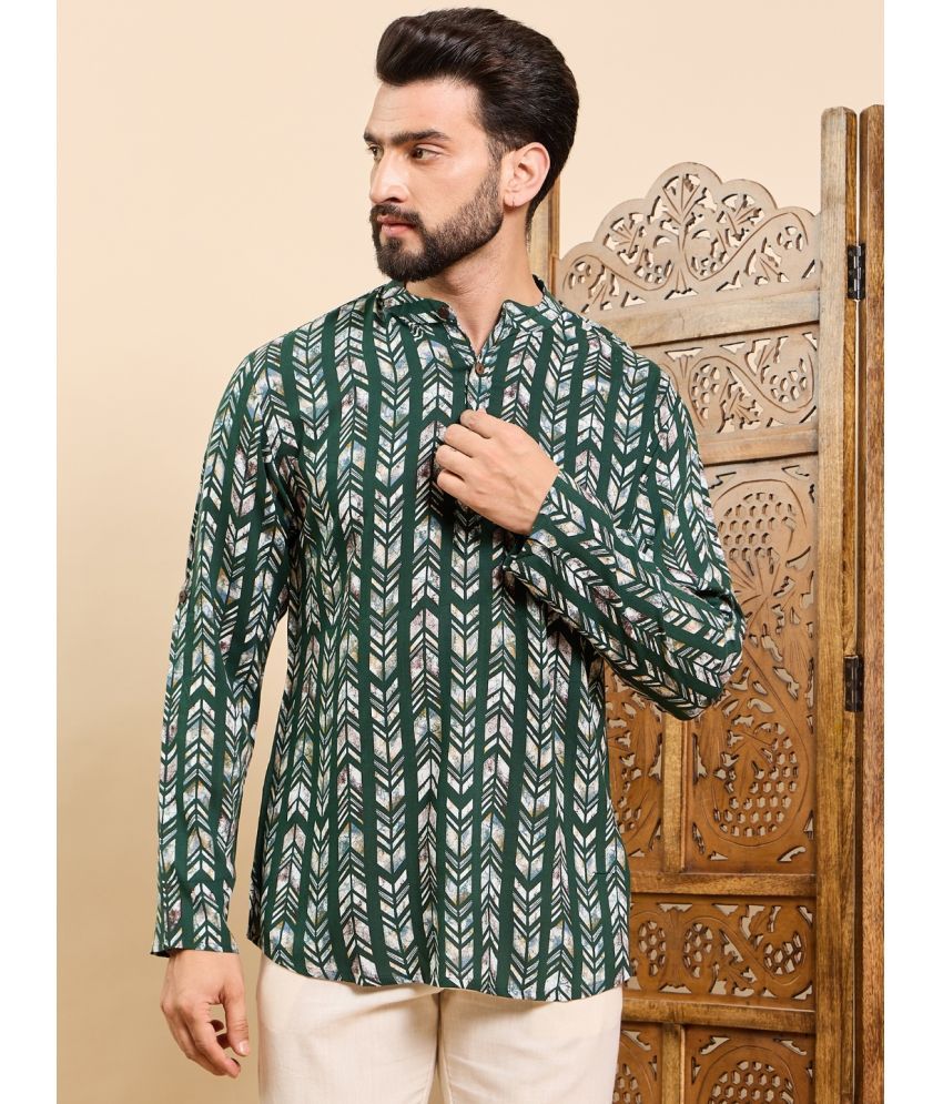     			Ethnic Bay Green Viscose Men's Regular Kurta ( Pack of 1 )