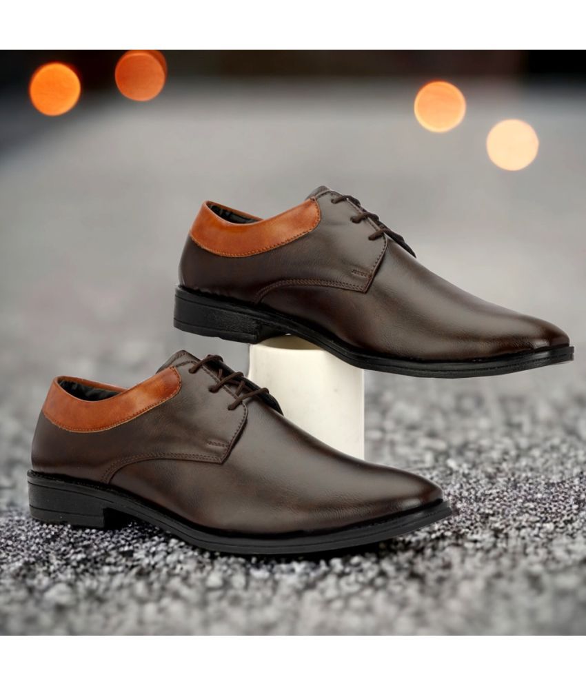     			Mechlo Partywear Formal shoes Brown Men's Outdoor Shoes