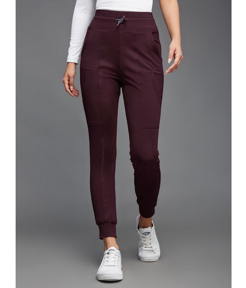     			Miss Chase - Polyester Regular Fit Wine Women's Jeggings ( Pack of 1 )