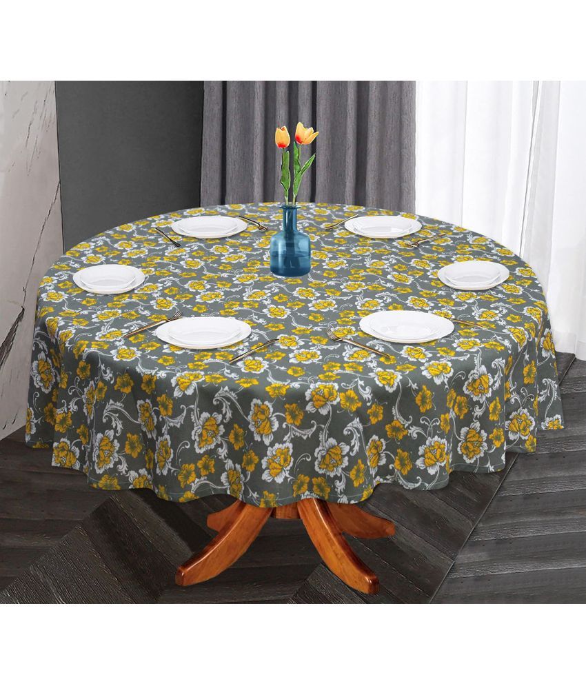     			Oasis Hometex Printed Cotton 6 Seater Round Table Cover ( 152 x 152 ) cm Pack of 1 Multi