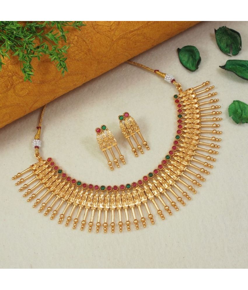     			Padmavati Bangles Multi Color Alloy Necklace Set ( Pack of 1 )