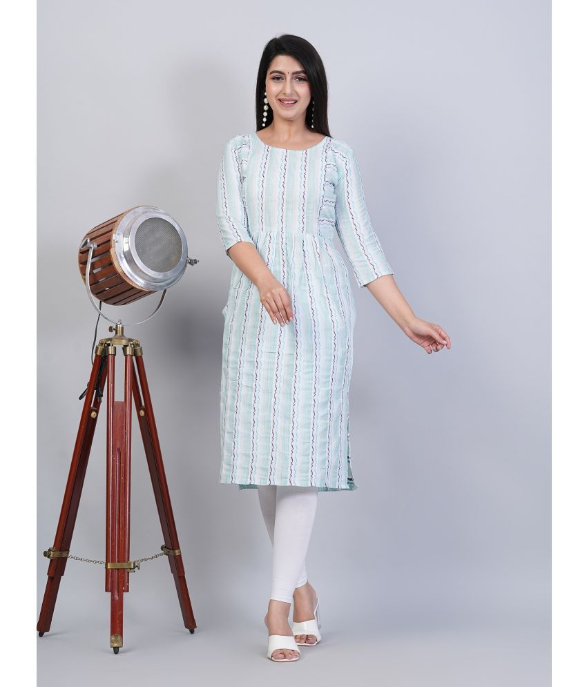     			Parastri Blue Cotton Maternity Kurta