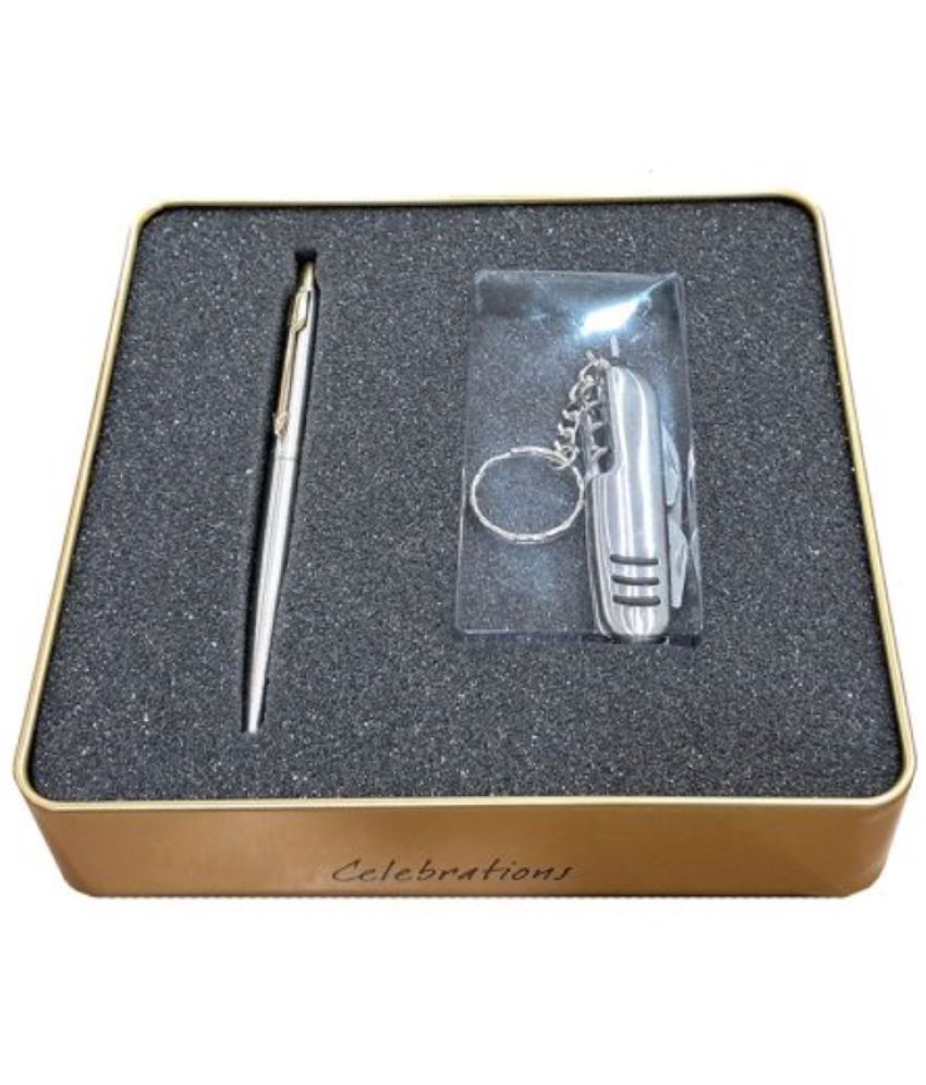     			Parker Classic Stainless Steel Gt Ball Pen With Swiss Knife