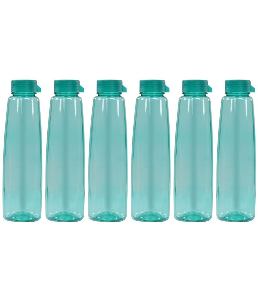     			PearlPet Kohinoor-1000ML-GREEN-6PCS Green Plastic Water Bottle 1000 mL ( Set of 6 )